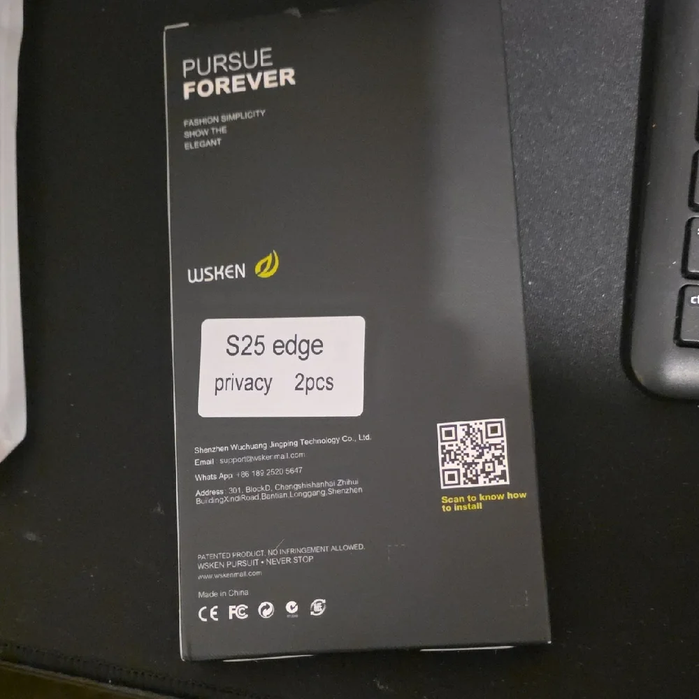 S25 Edge Privacy Screen Protector - Black